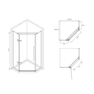 Душевой уголок Abber Ewiges Wasser 80х80 AG05080